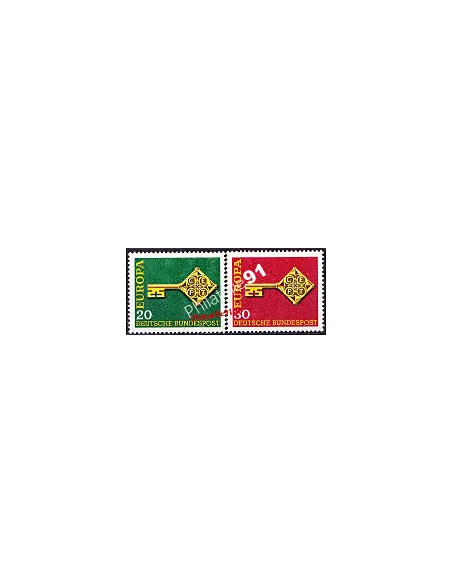 Timbres d'Allemagne n° 423 et 424 - EUROPA 1968