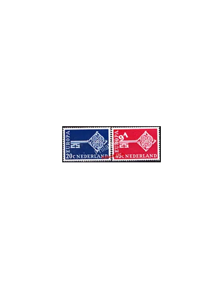 Timbres des PAYS-BAS n° 871 et 872 - EUROPA 1968