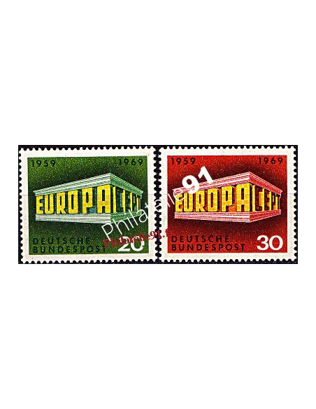 Allemagne n° 446 et 447,EUROPA 1969, collection de timbres d'Europe