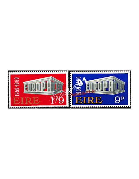 Timbres d'Irlande n° 232 et 233 - EUROPA 1969