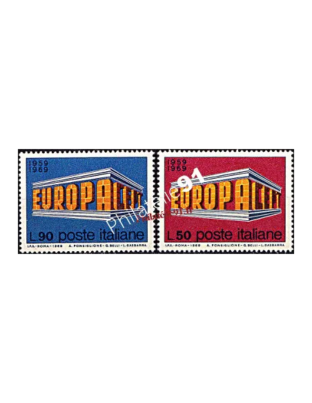Timbres d’Italie n° 1034 - 1035 - EUROPA 1969