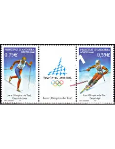 Timbres d'Andorre Français n° 622 et 623 - Thématiques: J-O