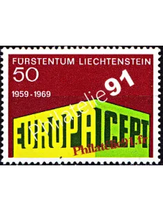 Timbre du Liechtenstein n° 454 - EUROPA 1969