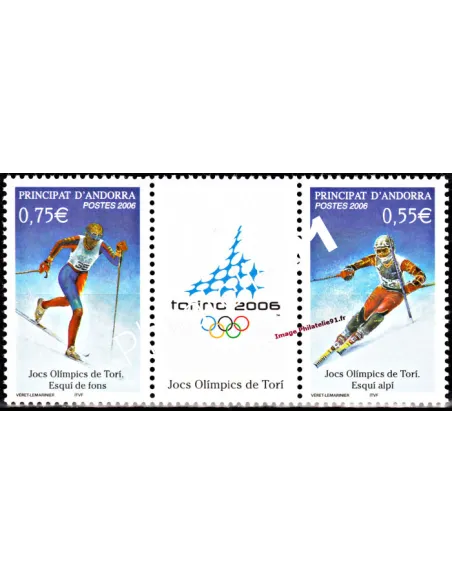 Timbres d'Andorre Français n° 622 et 623 - Thématiques: J-O
