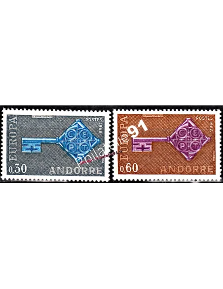 Timbres neufs d'Andorre Français n° 188 à 189 - Thématique : europa