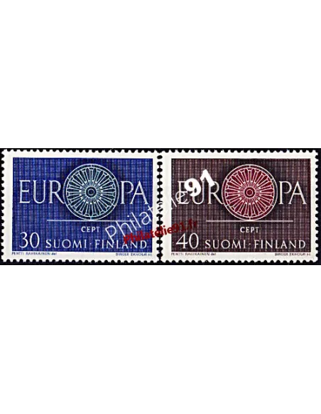 Timbres de FINLANDE n° 501 et 502, timbres EUROPA 1960