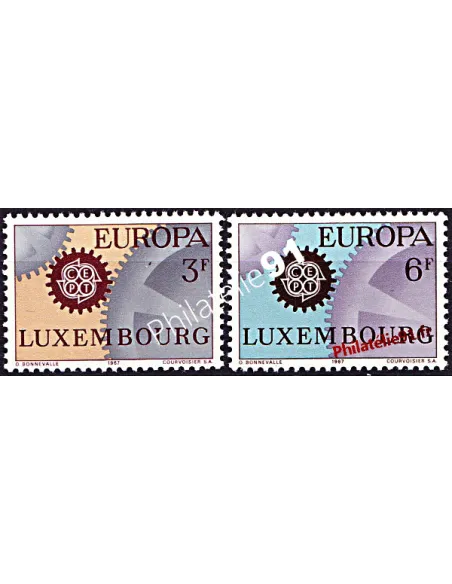 Timbres du LUXEMBOURG n° 700 et 701 - EUROPA 1967