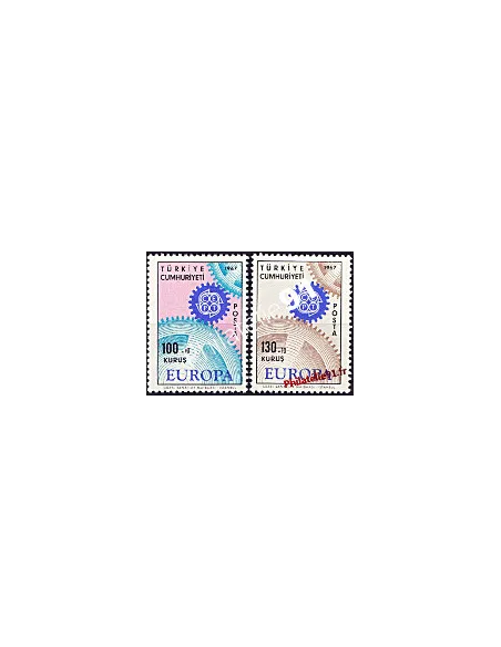 timbres de Turquie n° 1829 - 1830 - EUROPA 1967