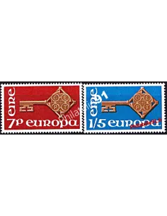 Timbres d'Irlande n° 203 et 204 - EUROPA 1968