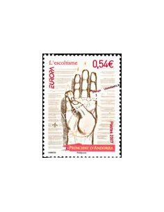 Timbre d'Andorre Français n° 640 - Thématiques: Europa et scout