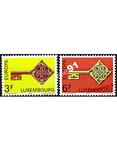 Timbres du LUXEMBOURG n° 724 - 725 - EUROPA 1968