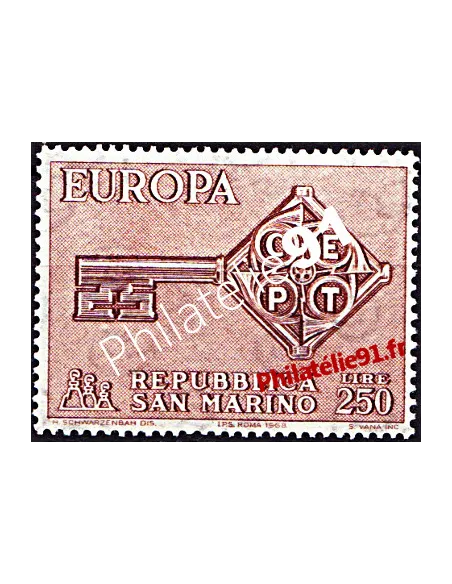 Timbre de Saint Marin n° 720 - EUROPA 1968