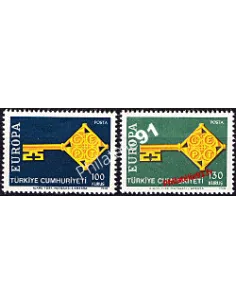 timbres de Turquie n° 1868 - 1869 - EUROPA 1968