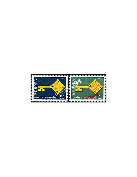 timbres de Turquie n° 1868 - 1869 - EUROPA 1968