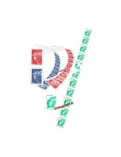 Timbres d'entreprise autoadhésifs - Les 3 Marianne issues de roulettes - autocollantes à valeur permanente