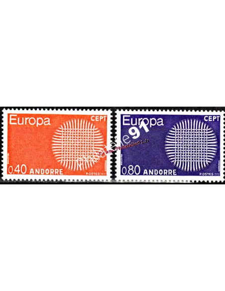 Timbres neufs d'Andorre Français n° 202 à 203 - Thématique : europa