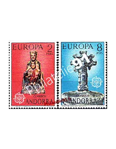 Timbres d’Andorre Espagnol n° 81 et 82 - EUROPA 1974