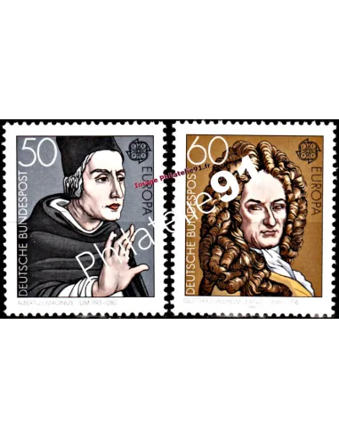 ALLEMAGNE RFA n° 893 à 894 - EUROPA 1980 - Personnages célèbres
