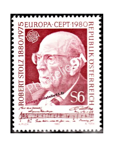 AUTRICHE - n° 1481 - EUROPA 1980 - Personnages célèbres