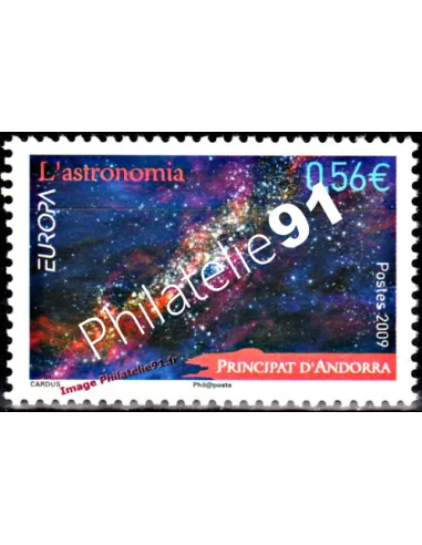 Timbre d'Andorre Français n° 673 - Thématiques: Europa et espace