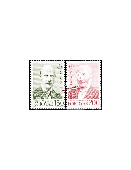 ILES FEROE n° 47 à 48 - Personnages célèbres - Timbres EUROPA 1980