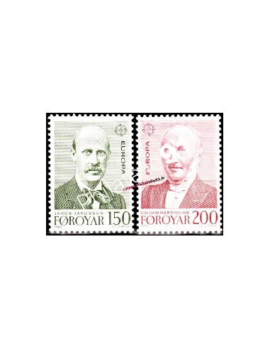 ILES FEROE n° 47 à 48 - Personnages célèbres - Timbres EUROPA 1980