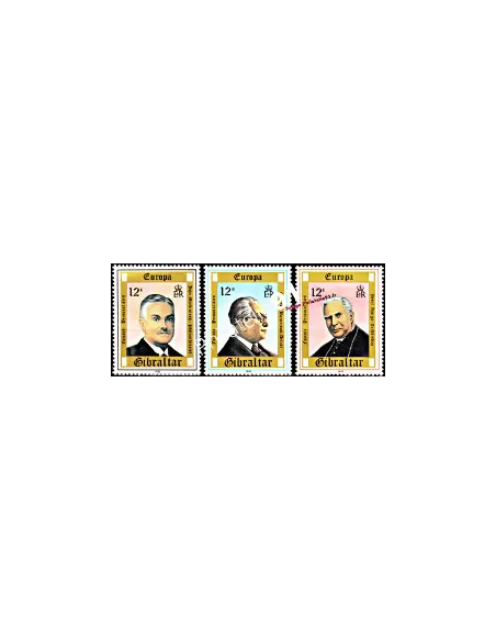 GIBRALTAR n° 407 à 409 - EUROPA 1980 - Personnages célèbres