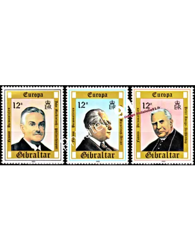 GIBRALTAR n° 407 à 409 - EUROPA 1980 - Personnages célèbres