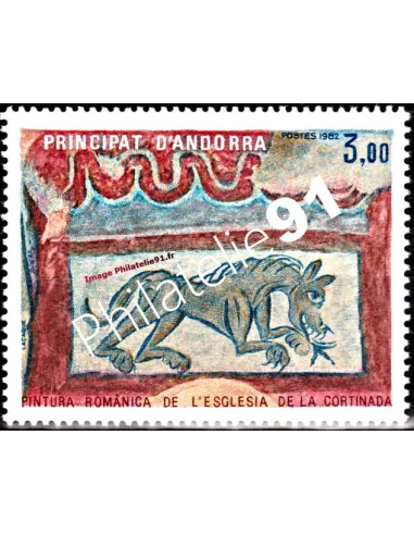Andorre français - n° 305 - Peinture romaneThème art