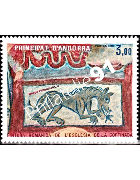 Andorre français - n° 305 - Peinture romaneThème art