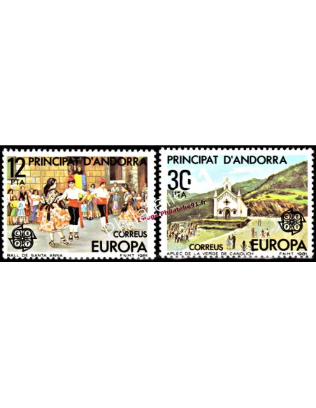 ANDORRE ESPAGNOL - n° 131 à 132 - EUROPA 1981 - Folklore