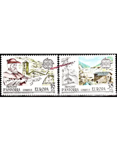 Andorre Espagnol - n° 158 à 159 - EUROPA 1983 - Grandes œuvres et génie humain