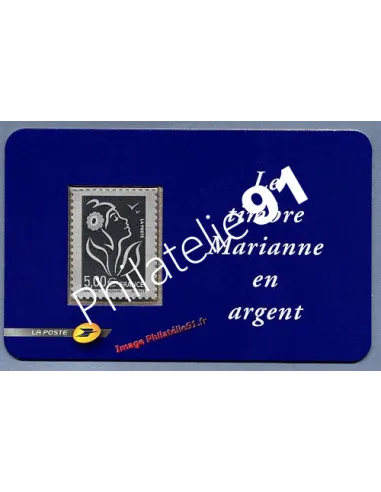 Timbre n° 3925 (adh n° 85) - Marianne de Lamouche en Argent