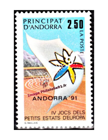 ANDORRE FRANCAIS - n° 401 - Fanion - Stade avec athlètes