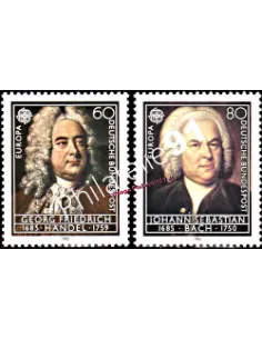 ALLEMAGNE RFA n°1080 à 1081, EUROPA 1985, musique, timbres d'Europe