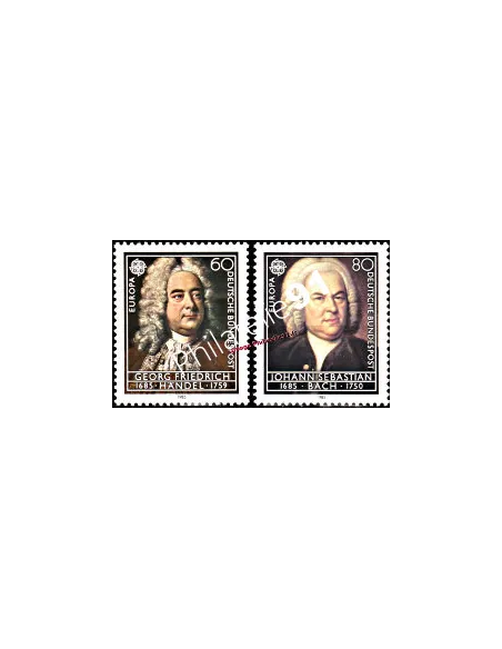 ALLEMAGNE RFA n°1080 à 1081, EUROPA 1985, musique, timbres d'Europe