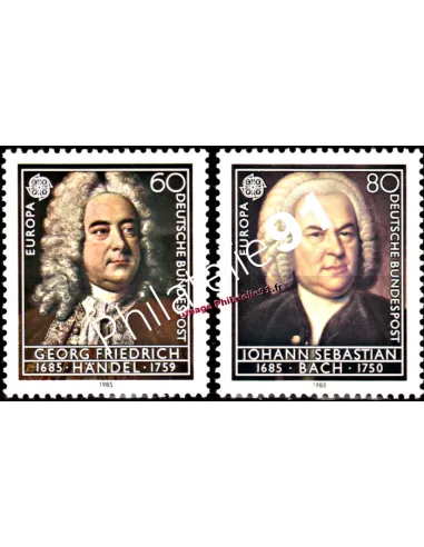 ALLEMAGNE RFA n°1080 à 1081, EUROPA 1985, musique, timbres d'Europe
