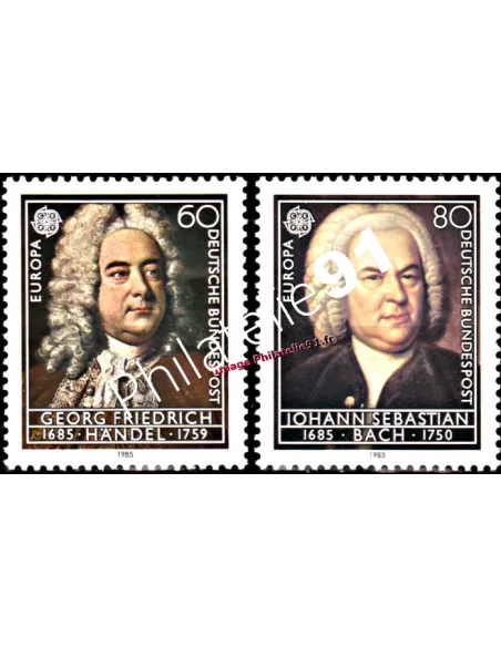 ALLEMAGNE RFA n°1080 à 1081, EUROPA 1985, musique, timbres d'Europe