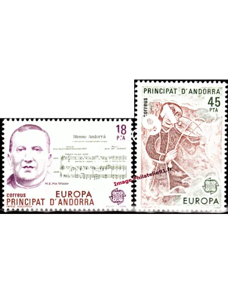 ANDORRE ESPAGNOL - n°172 à 173 - EUROPA 1985 - Année européenne de la musique