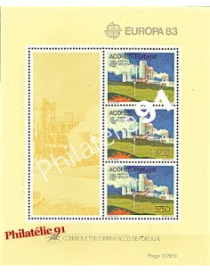 Bloc de timbres des ACORES n° 4 - EUROPA 1983 - Grandes œuvres du Génie humain.
