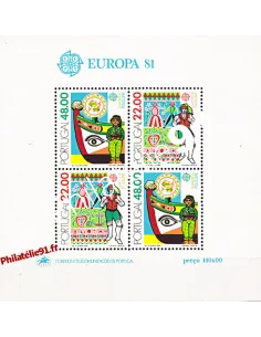 Bloc de timbres du PORTUGAL n° 33 - EUROPA 1981 - Folklore