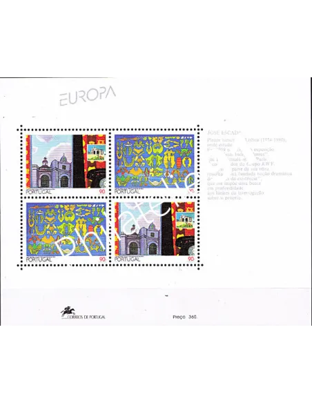 Bloc de timbres du Portugal n° 94 - EUROPA 1993 - Art contemporain
