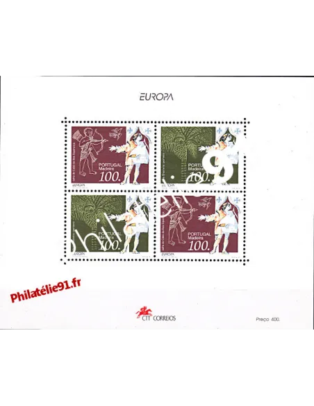 Bloc de timbres de Madère n° 14 - EUROPA 1994 - L'Europe et les découvertes.