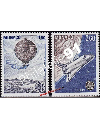Timbres EUROPA - MONACO - n° 1365 à 1366 - Année 1983 - Génie humain