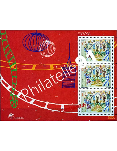 Bloc de timbres du Portugal n° 142- EUROPA 1998 - Festivals nationaux. Fêtes nationales. Fêtes des saints populaires.