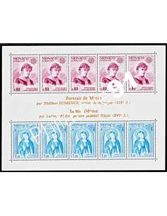Timbres de MONACO - BF n° 10 - EUROPA 1975 - Tableaux