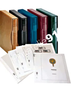Matériel LINDNER - jeu France de 1945 à 1959 + reliure REGULAR + étui