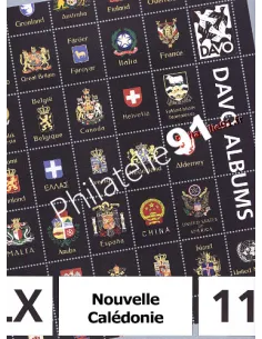 Feuilles complémentaires DAVO - Nouvelle Calédonie 2011 avec pochettes