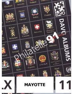 Feuilles complémentaires DAVO - MAYOTTE 2011 avec pochettes