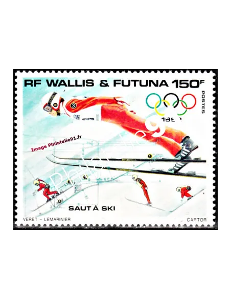 Timbre de WALLIS ET FUTUNA n° 425, ski, timbres des Dom-Tom